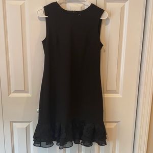 Calvin Klein little black dress with ruffle hem